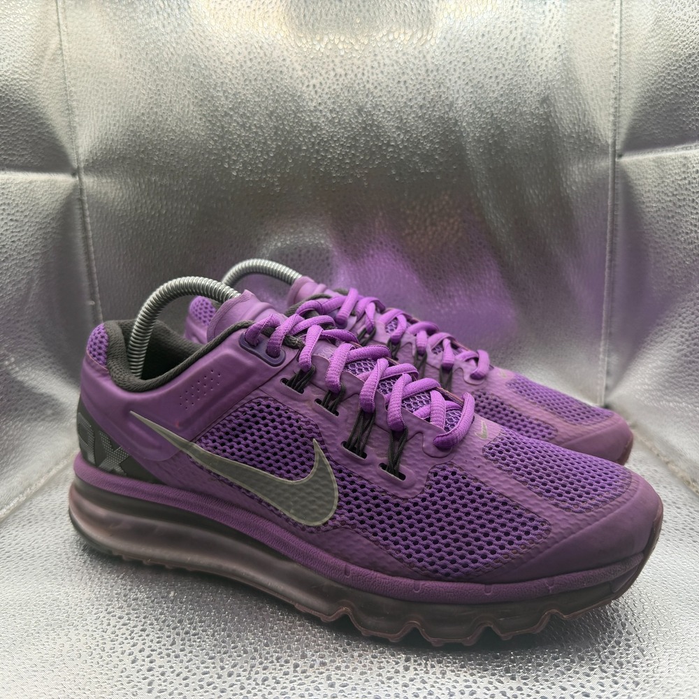 Size 9.5 Nike Air Max‎ Laser Purple/Reflective Womens Running Shoes 555363-500